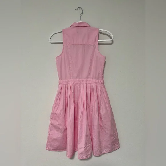 Ann Taylor Fit & Flare Powder Pink Shirtdress - Picture 5 of 11